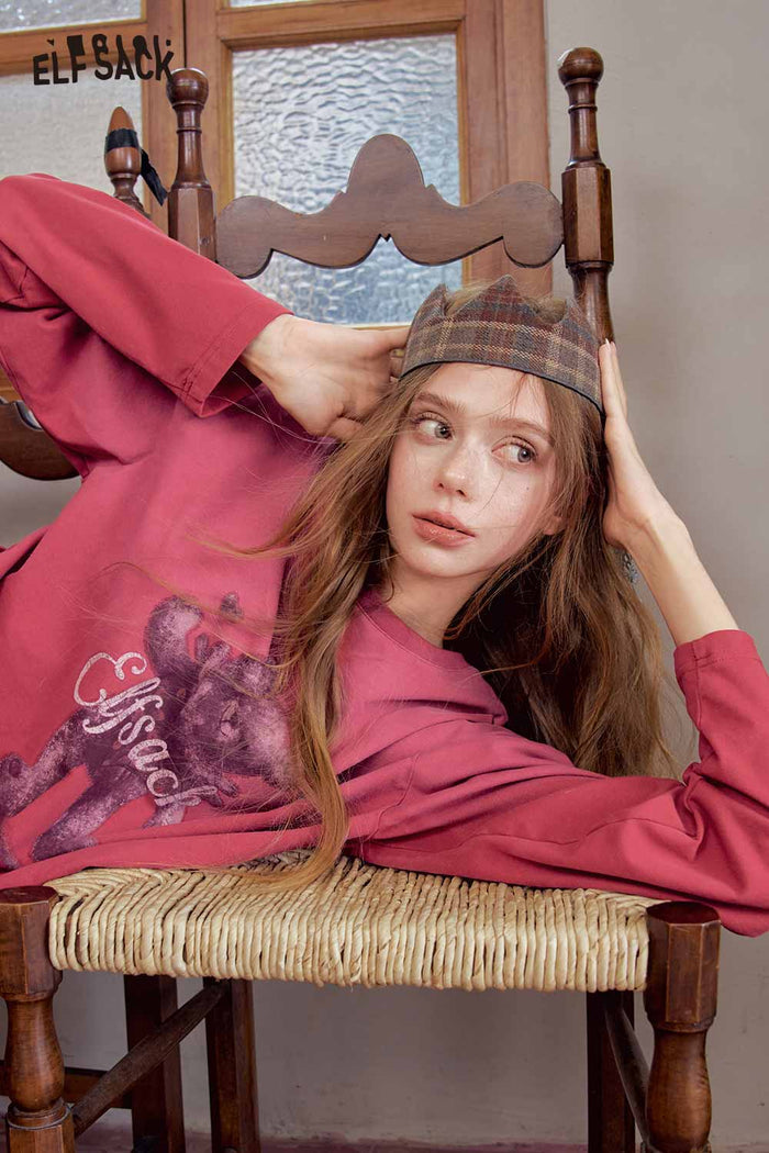 Long Sleeve Bear Graphic Tee