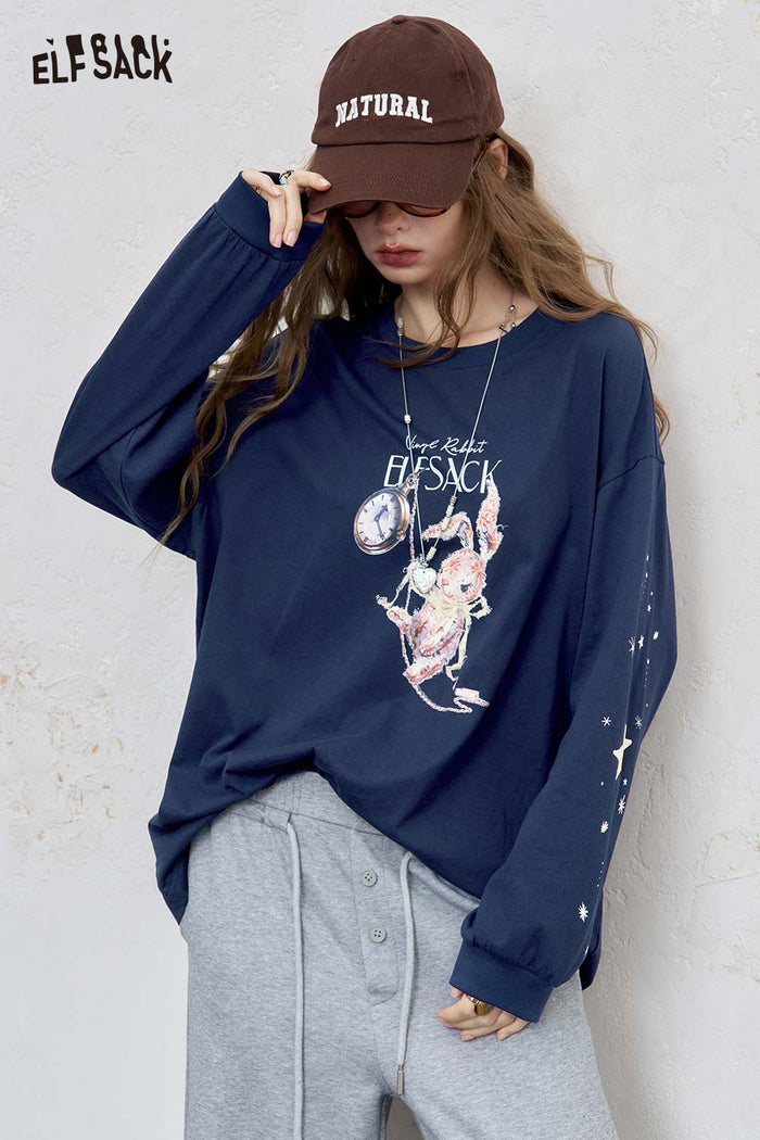 Long Sleeve Rabbit Graphic Tee