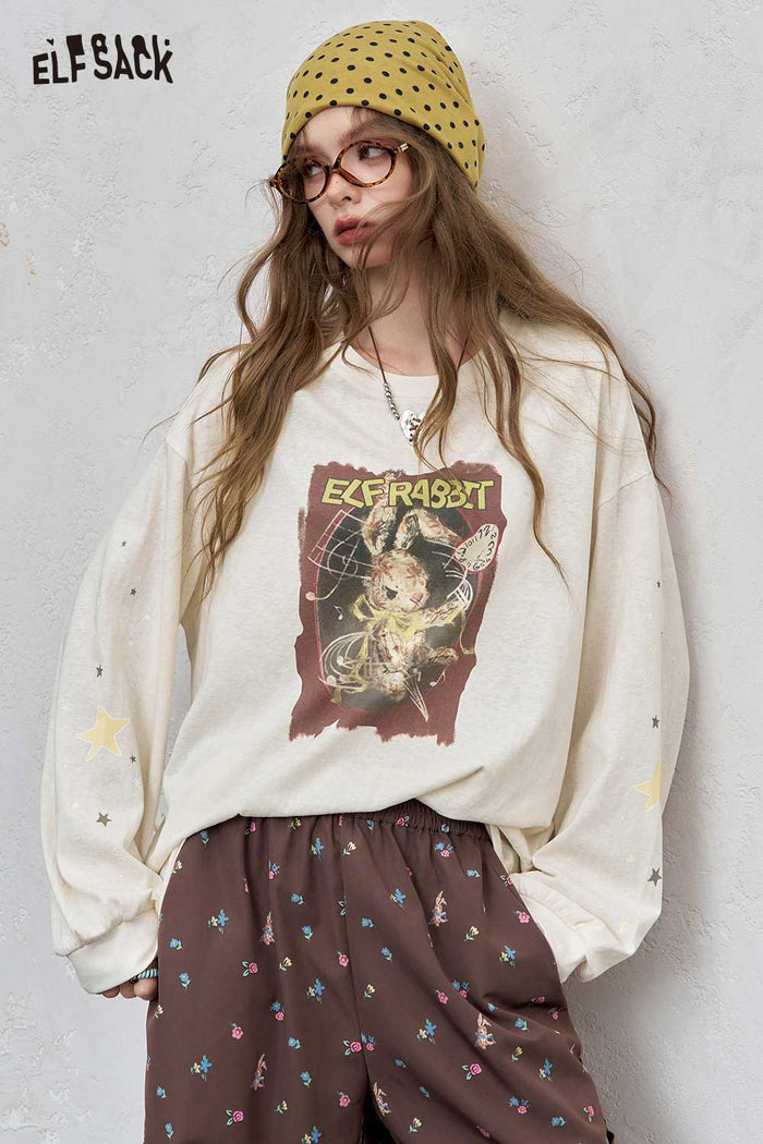 Long Sleeve Rabbit Graphic Tee