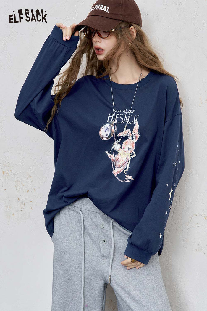 Long Sleeve Rabbit Graphic Tee