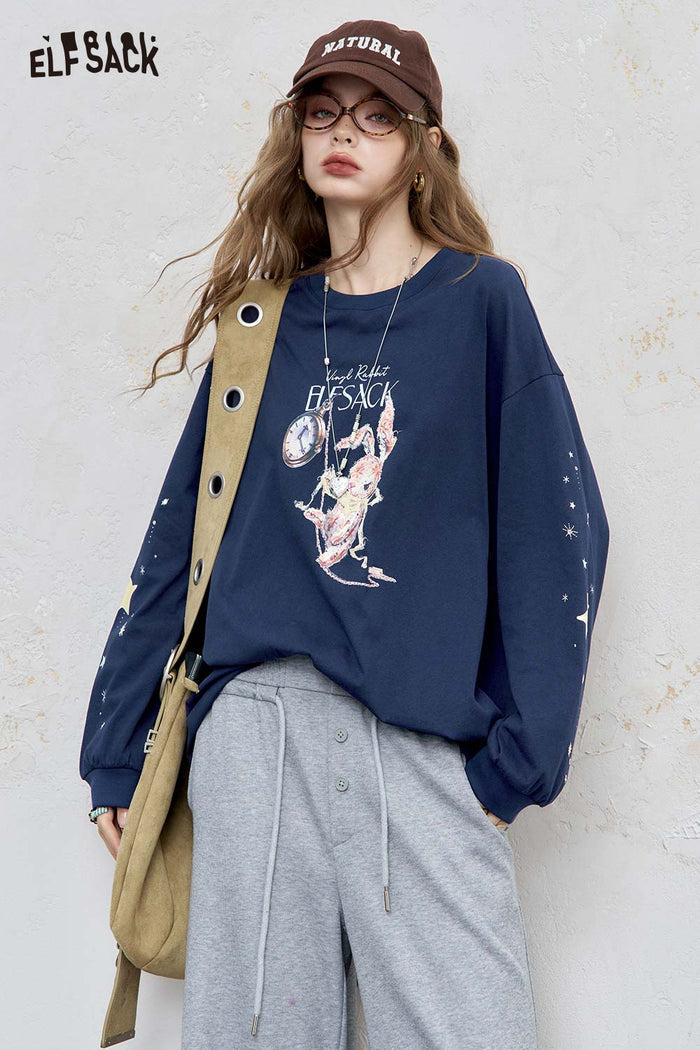 Long Sleeve Rabbit Graphic Tee