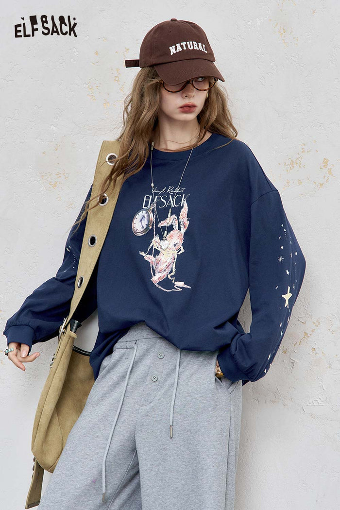 Long Sleeve Rabbit Graphic Tee