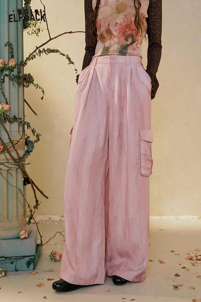 ELFSACK Loose Cargo Wide Leg Pants