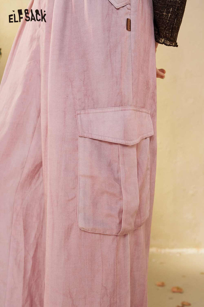 ELFSACK Loose Cargo Wide Leg Pants