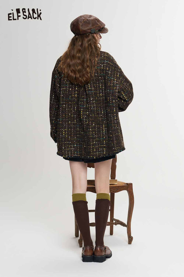 Loose Crop Raw Hem Shacket