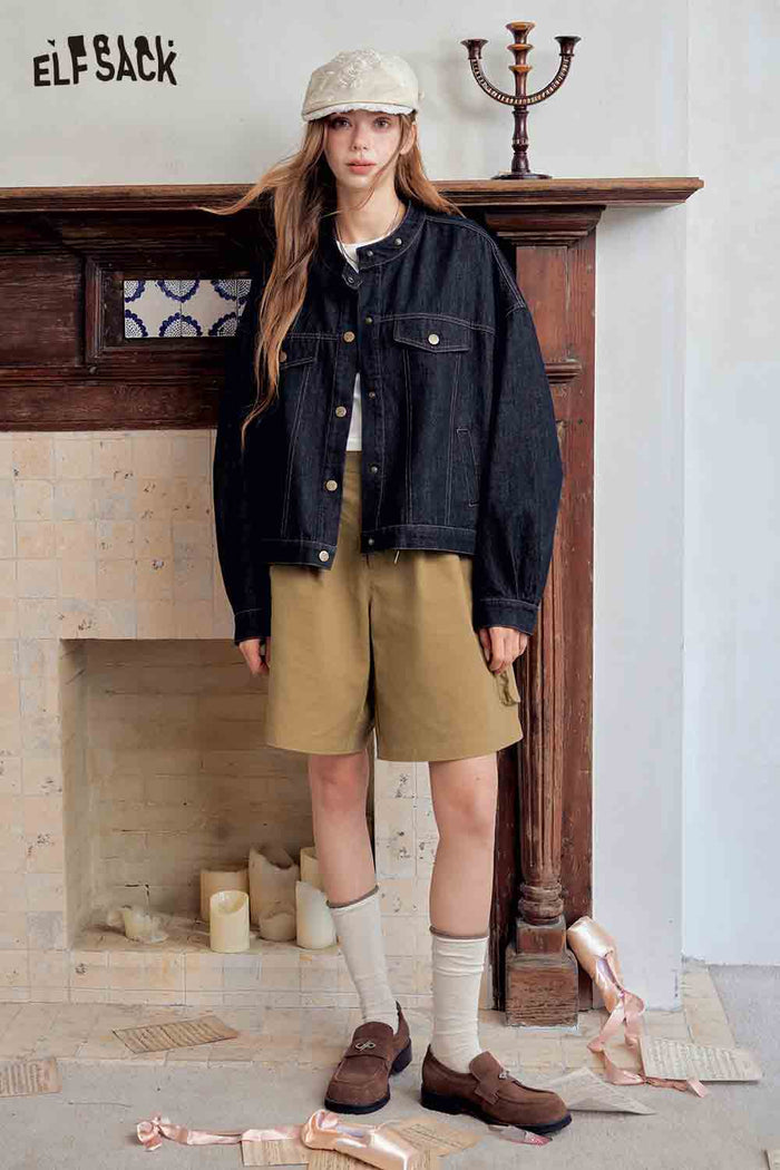 Loose Drawstring Cargo Shorts