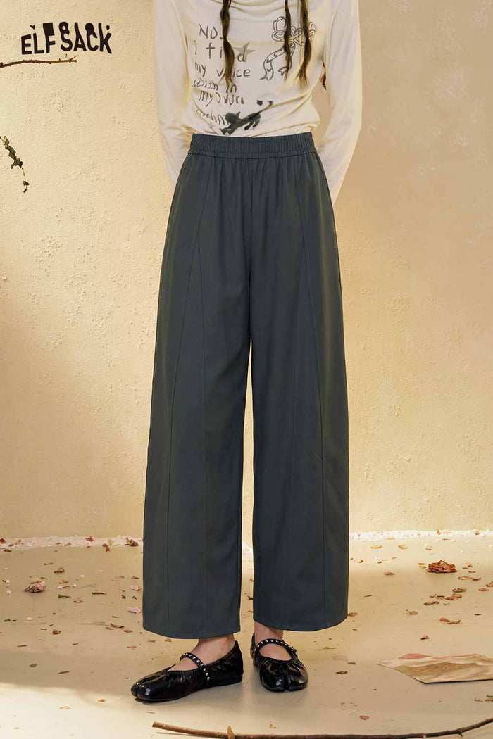 ELFSACK Loose Elastic Waist Casual Pants