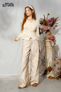 Loose Fit Wide Leg Gradient Paisley Print Jeans