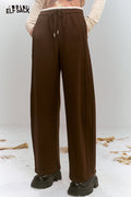 ELFSACK Loose straight trousers sports drawstring versatile retro
