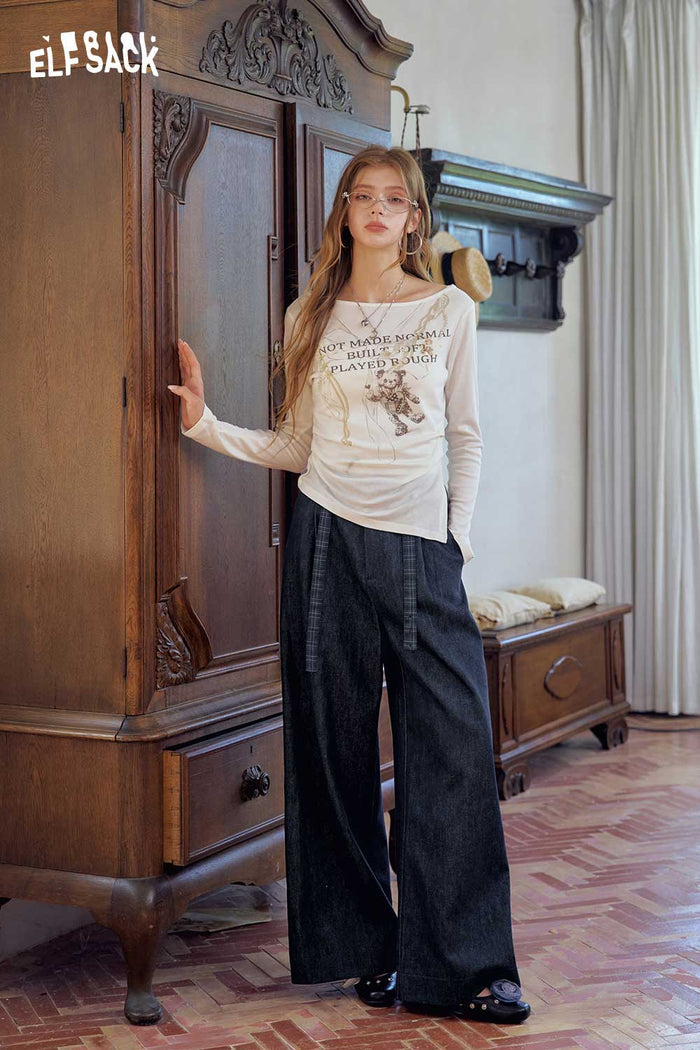 Loose Wide Leg Drawstring Pants