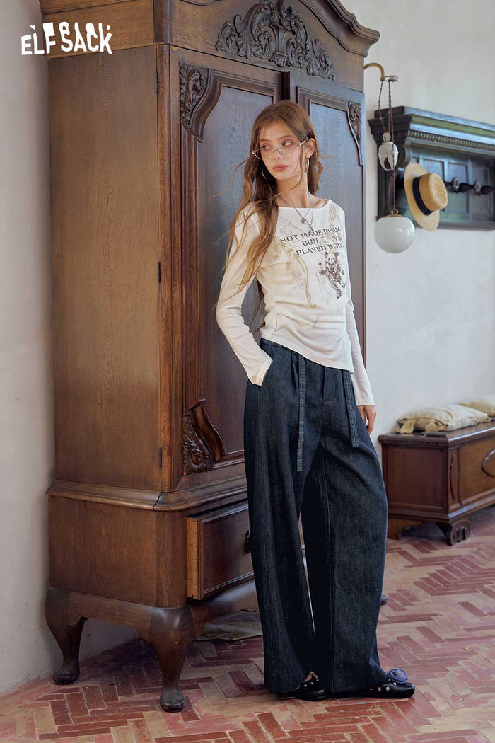 Loose Wide Leg Drawstring Pants