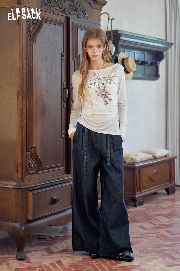 Loose Wide Leg Drawstring Pants