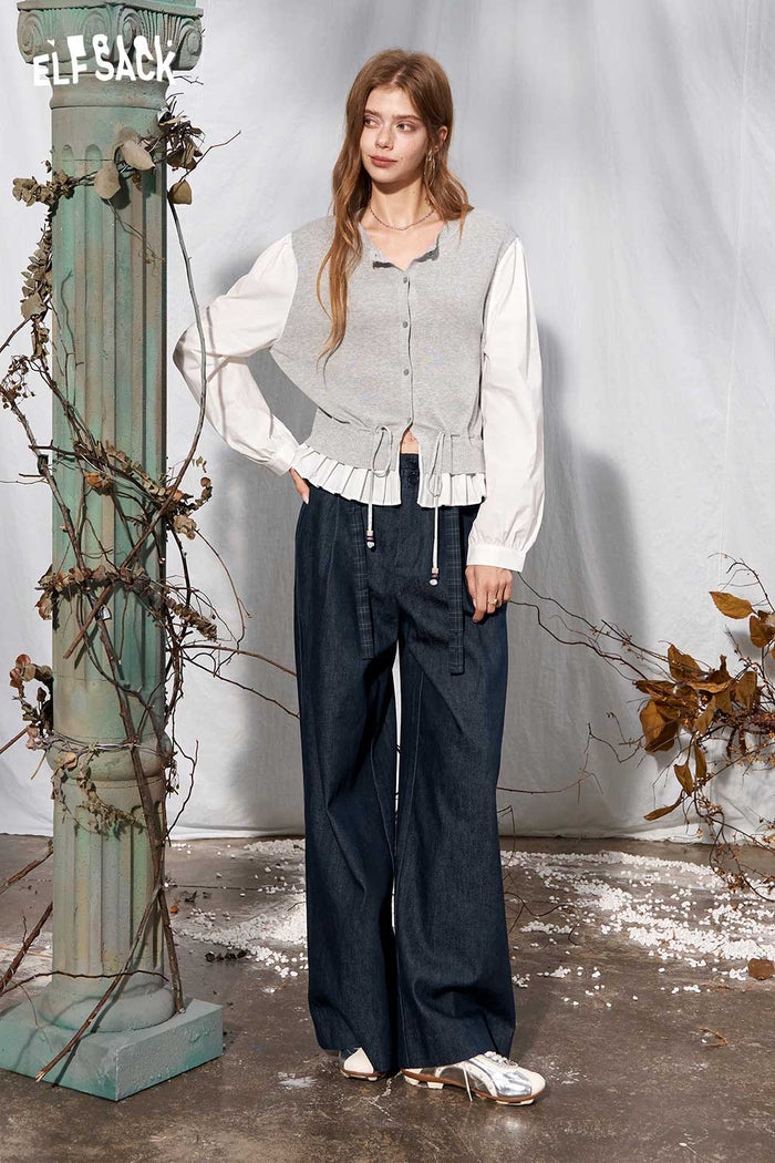 Loose Wide Leg Drawstring Pants