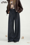 Loose Wide Leg Drawstring Waist Pants