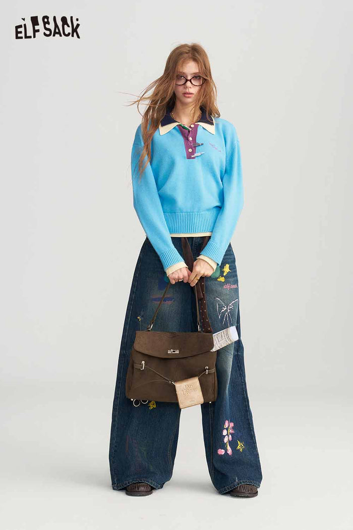 Loose Wide Leg Graffiti Print Pants