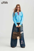 Loose Wide Leg Graffiti Print Pants