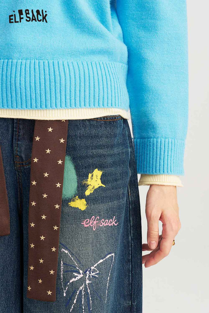 Loose Wide Leg Graffiti Print Pants