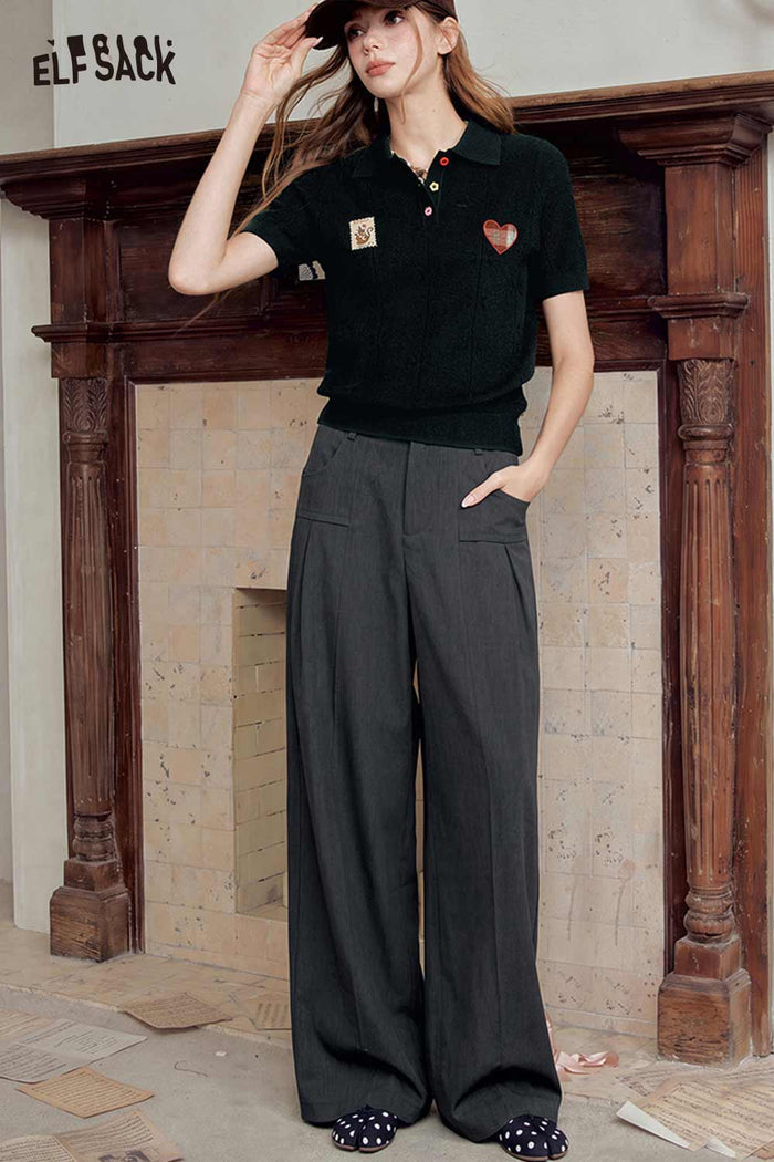 Loose Wide Leg Pocket Pants