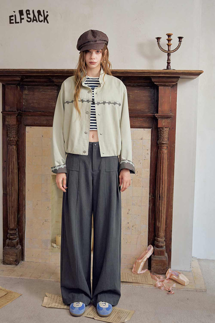 Loose Wide Leg Pocket Pants
