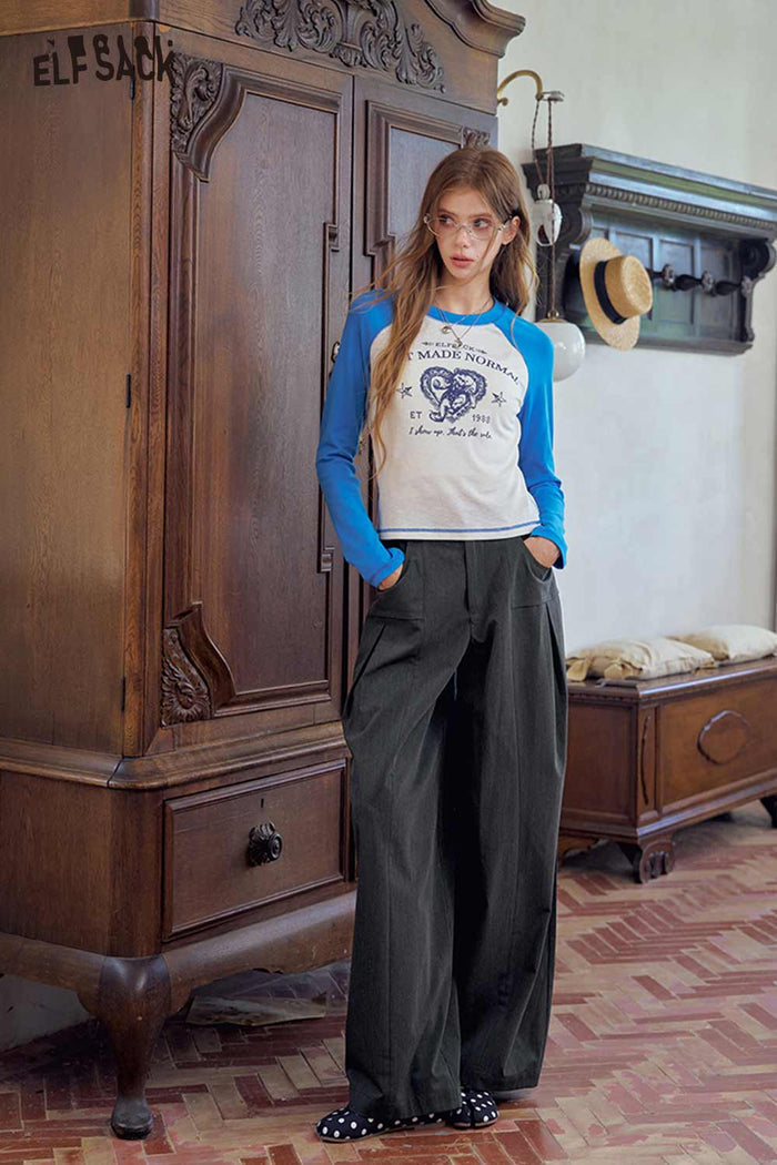 Loose Wide Leg Pocket Pants