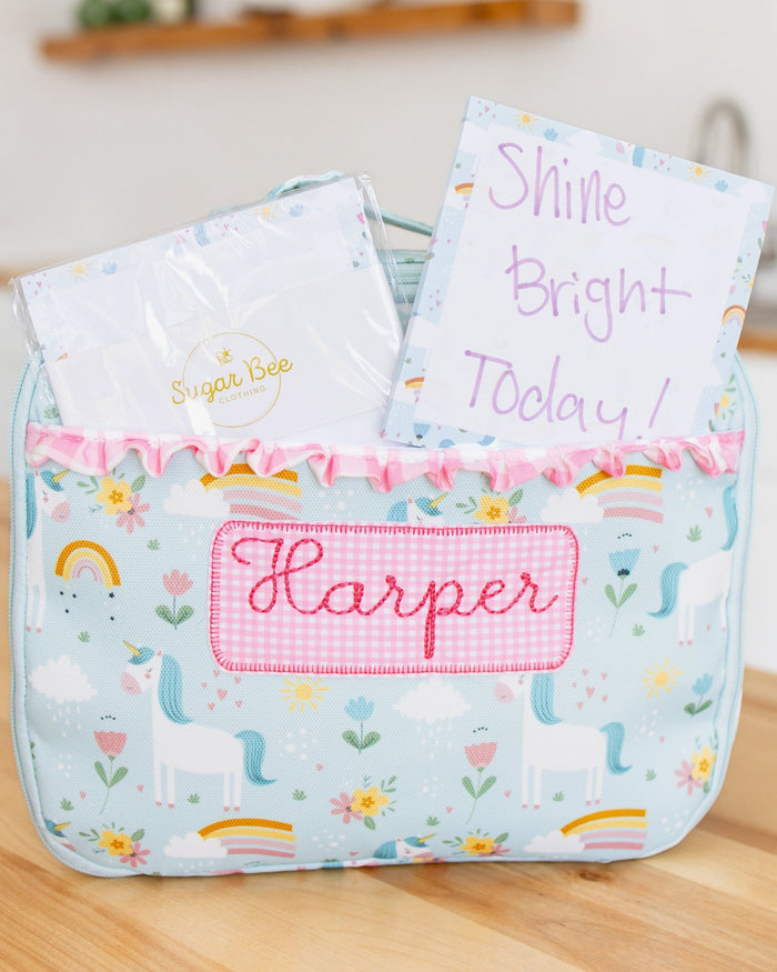 *PREORDER* Lunch Bag - Unicorns - Sugar Bee Clothing