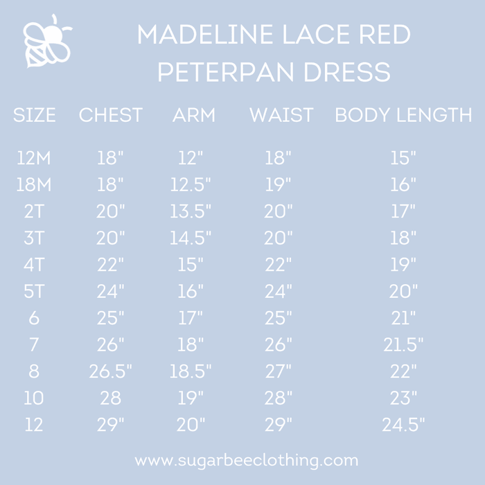 Madeline Lace Peter Pan Dress - Holiday Red - Sugar Bee Clothing