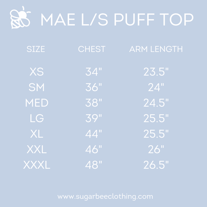 Mae L/S Puff Tee - Green Stripe - Sugar Bee Clothing