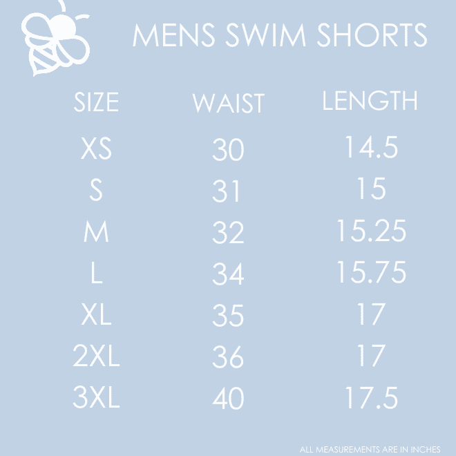 Men's Compression Swim Shorts - Navy Starfish - Sugar Bee Clothing