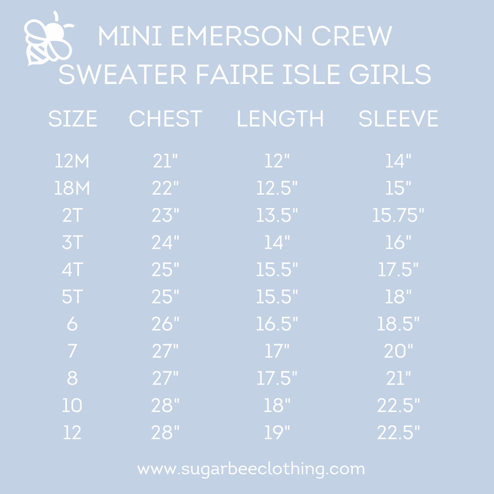 Mini Emerson Crew Sweater - Christmas Fair Isle - Sugar Bee Clothing