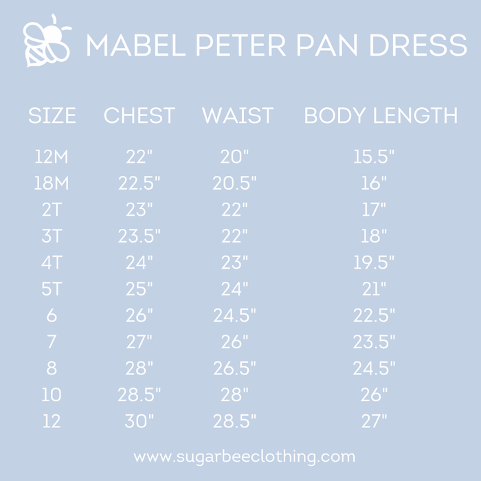 Mini Mabel Peter Pan Dress - Amber - Sugar Bee Clothing