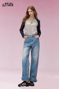 ELFSACK Minimalist Versatile Straight Leg Jeans
