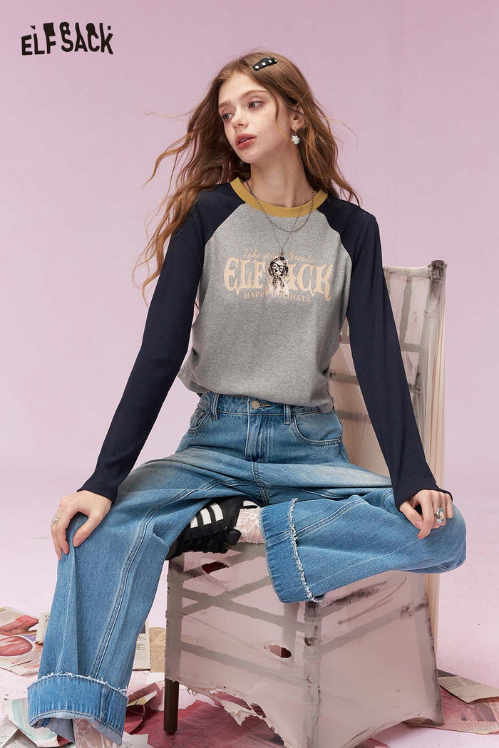 ELFSACK Minimalist Versatile Straight Leg Jeans