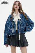 Neo-Chinese Floral Crop Outerwear