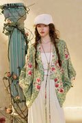 Neo-Chinese Floral Polka Dot Loose Blouse