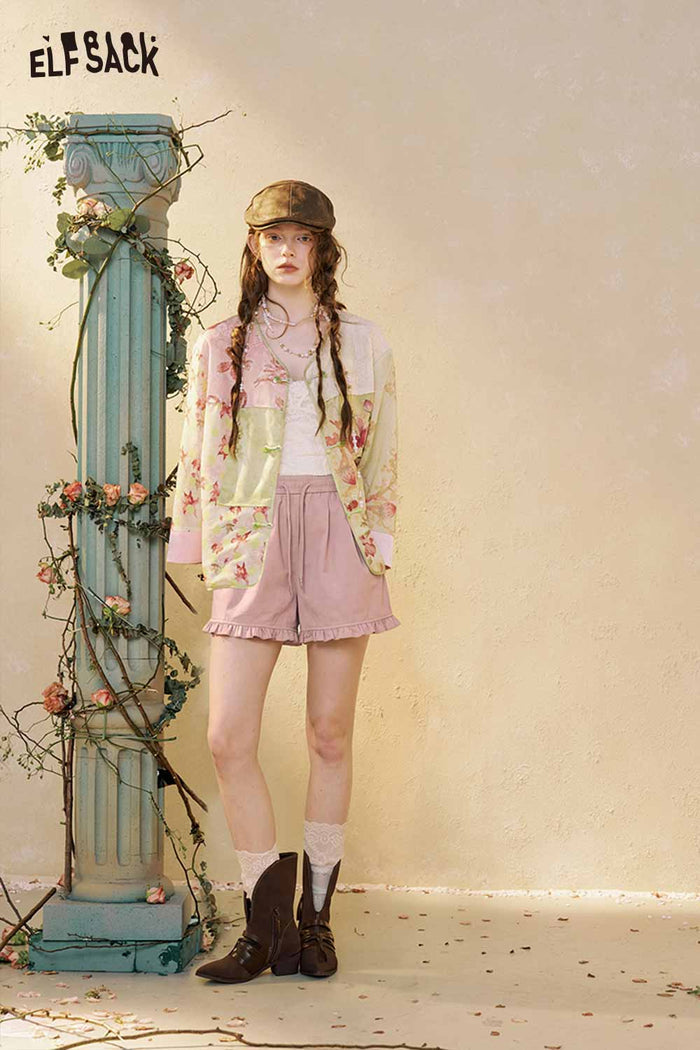 Oriental Floral Patchwork Outerwear