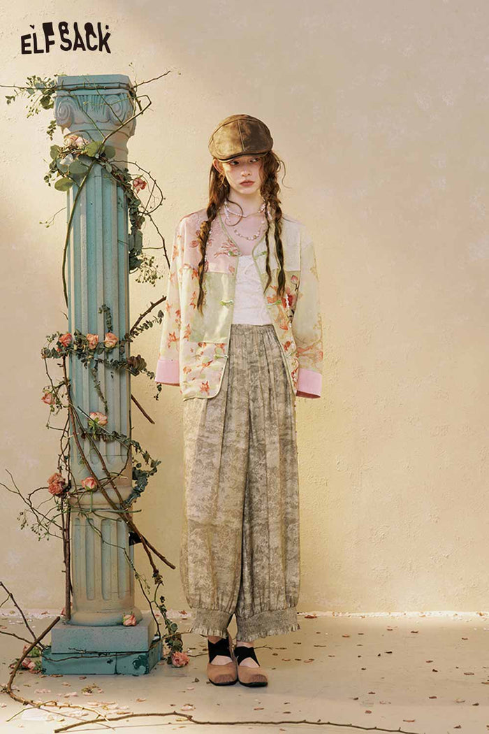 Oriental Floral Patchwork Outerwear