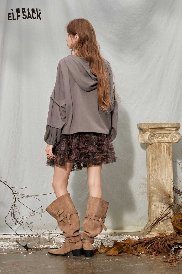 Oversized Solid Long Sleeve Hoodie