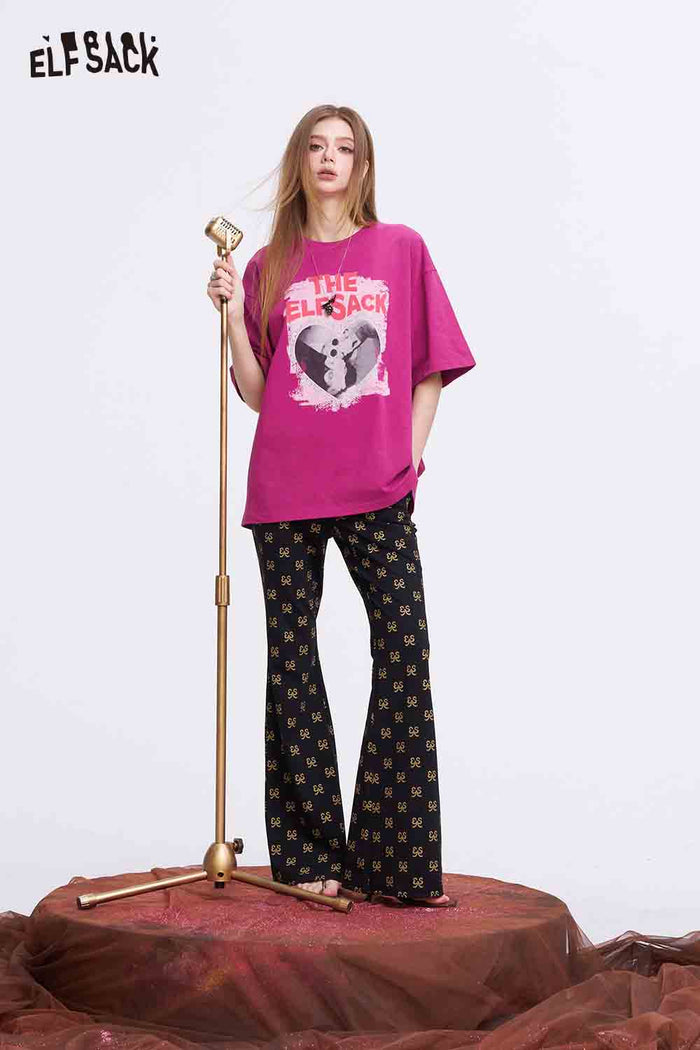 ELFSACK Oversized T Shirt with Heart Portrait