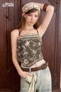 Paisley Print Asymmetrical Cami Top