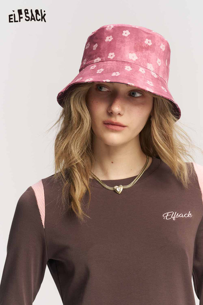 Patchwork Print Floral Bucket Hat
