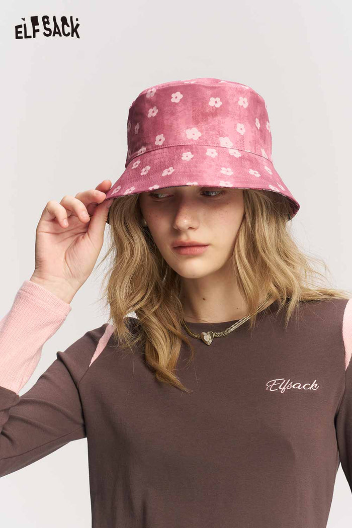 Patchwork Print Floral Bucket Hat
