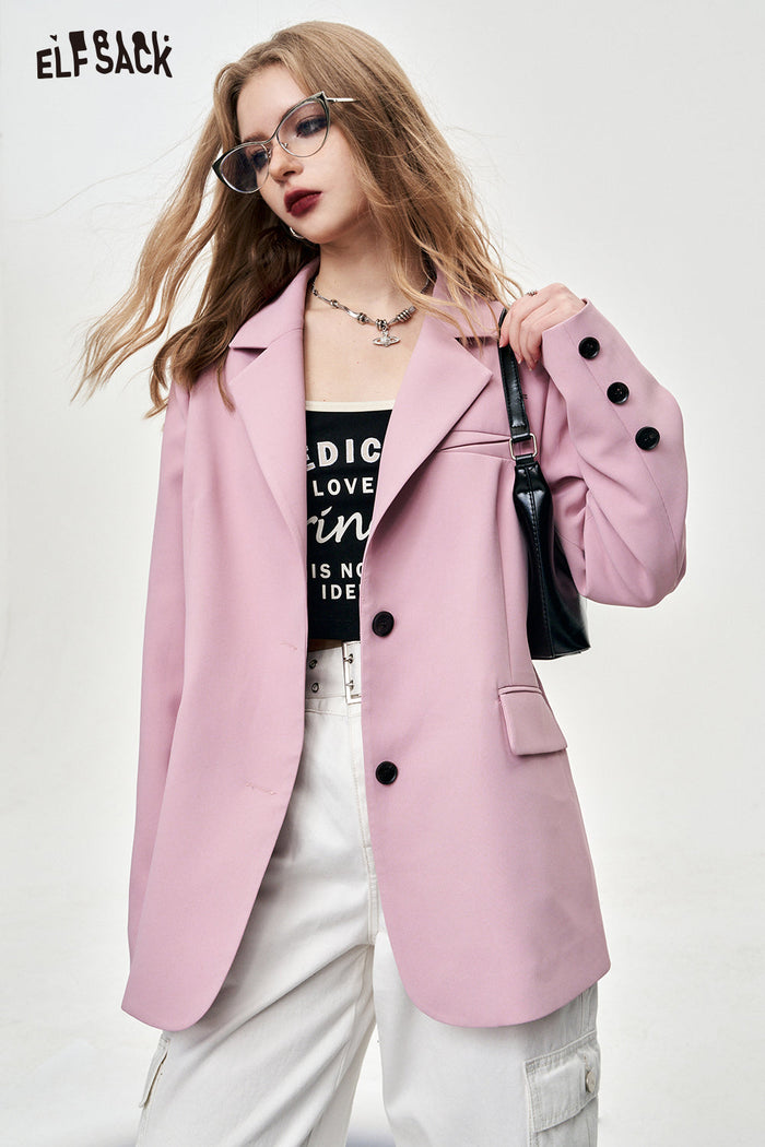 ELFSACK Petite Elegant Black Blazer