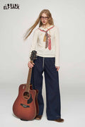 Plaid Loose Wide Leg Drawstring Pants