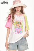 ELFSACK Playful Fox Print Raglan T-Shirt