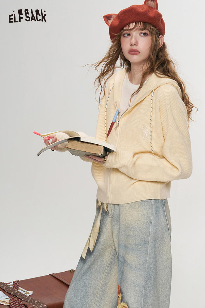Playful Fruit Graphic Knit Pullover Sweater