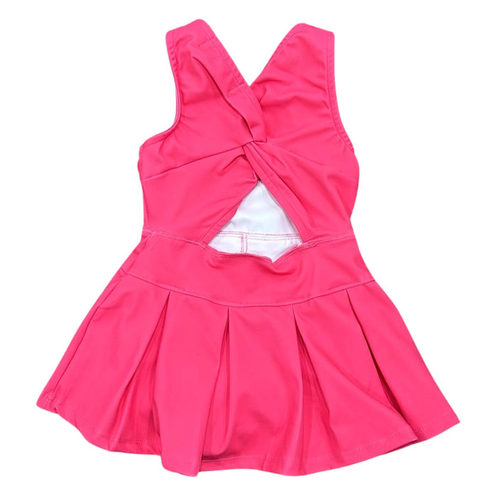 Pleated Tennis Dress - Magenta - Sugar Bee Clothing
