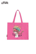 ELFSACK Plush Large Capacity Canvas Tote Design Retro Shoulder Bag
