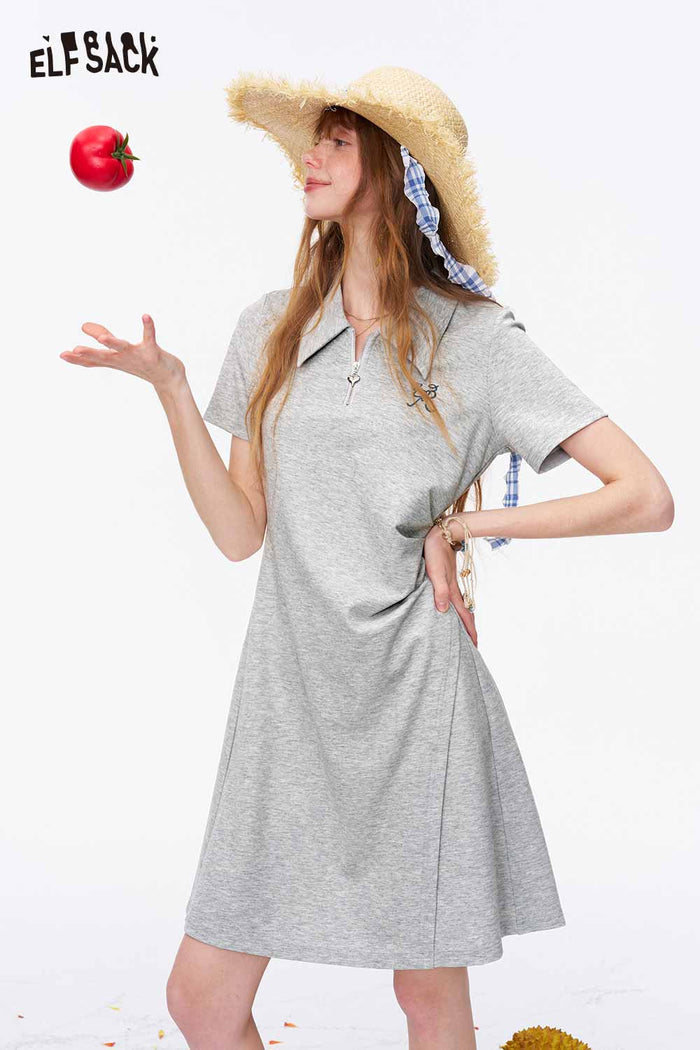 ELFSACK Polo Dress with Embroidery