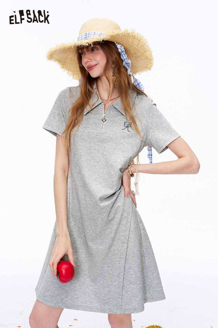 ELFSACK Polo Dress with Embroidery