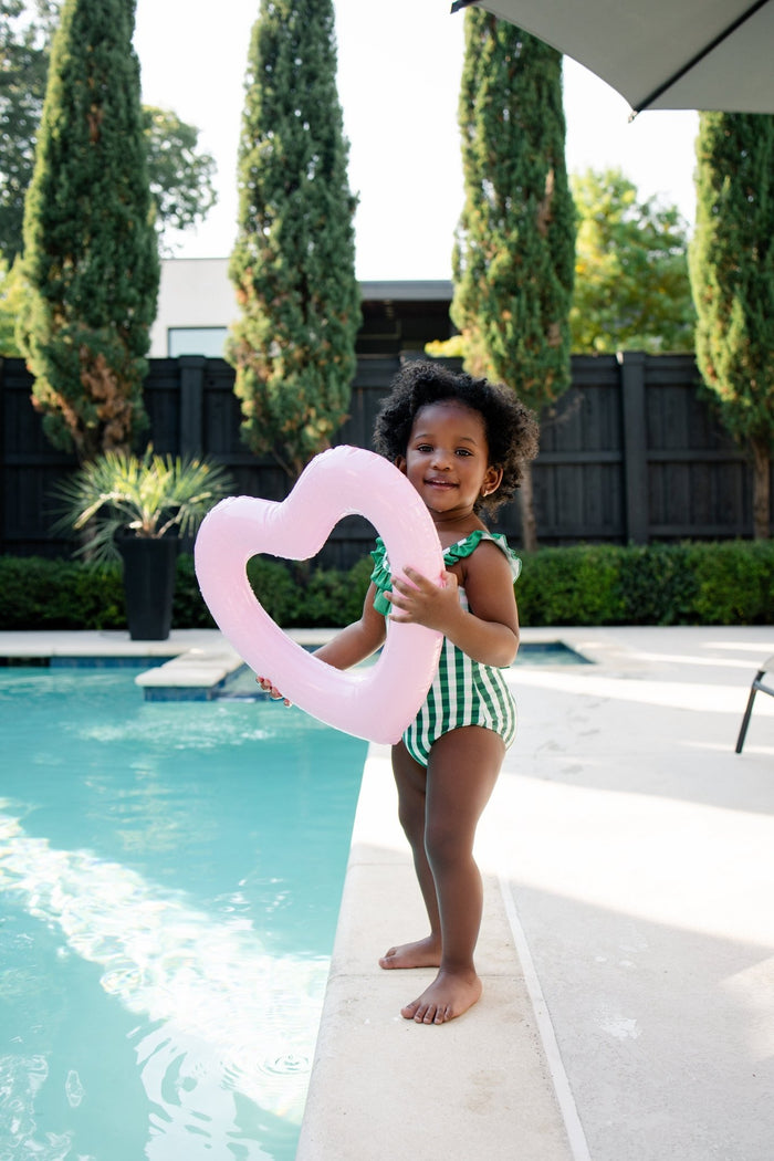 ***PREORDER***Bow Back Swimsuit - Green Gingham - Sugar Bee Clothing